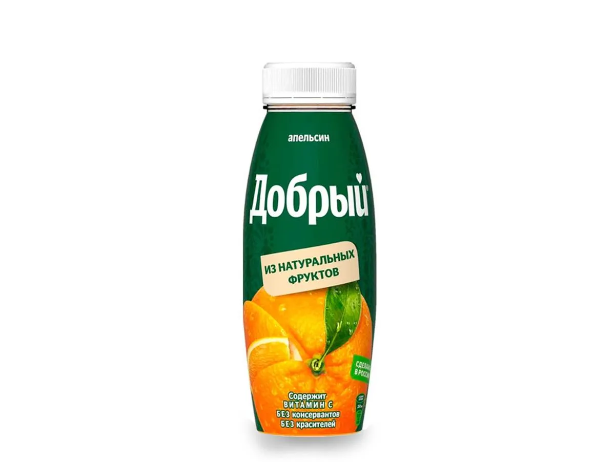 Сок апельсиновый Добрый 0.33л