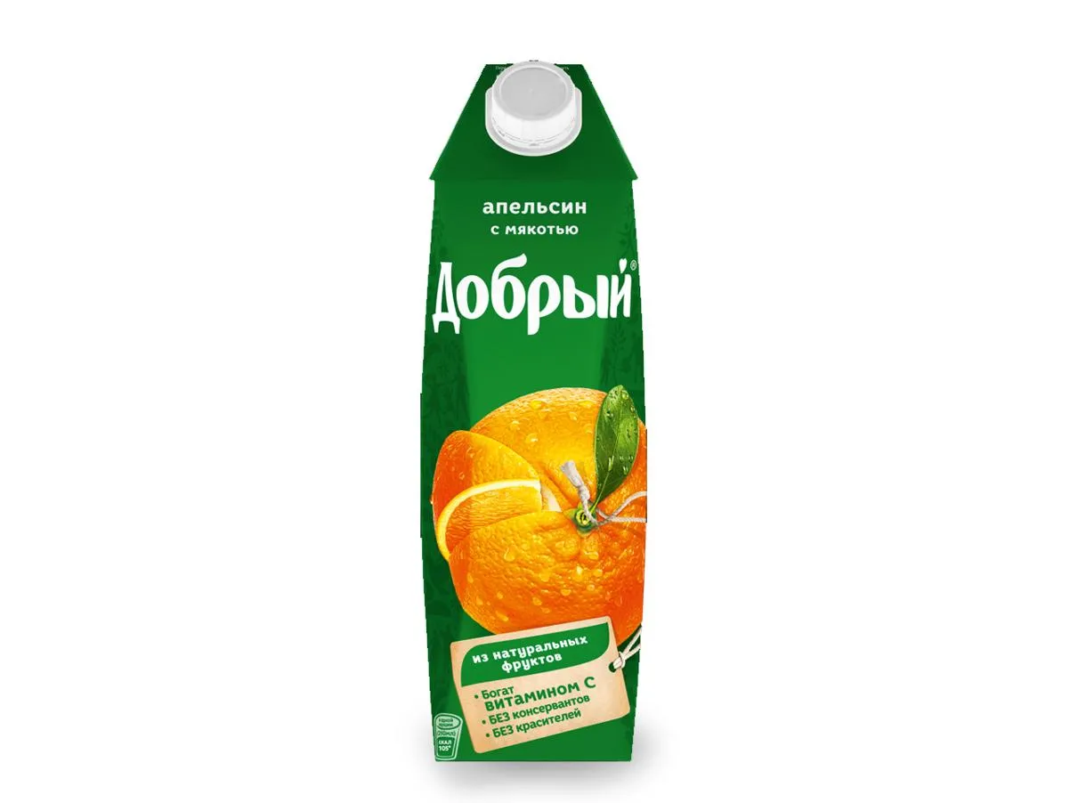 Сок апельсиновый Добрый 1л
